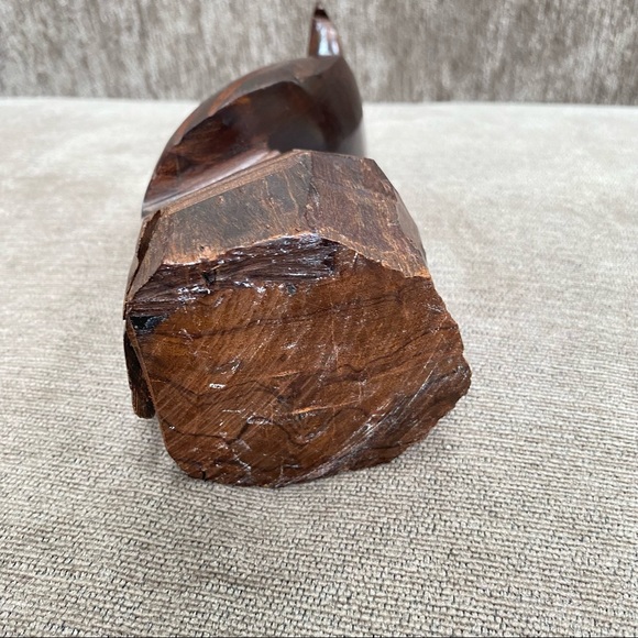 Hand Carved Wooden Ironwood HAWK FALCON Bird of Prey - Picture 6 of 8